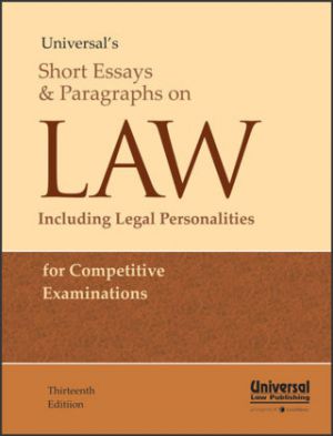 Universal's-Short-Essays-and-Paragraph-on-Law-including-Legal-Personalities---13th-Edition